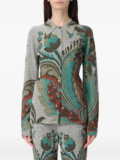 ETRO PAISLEY RIBBED SHIRT