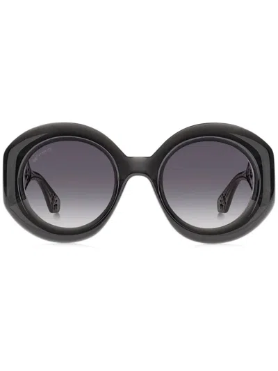 Etro Paisley Round-frame Sunglasses In Black