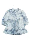 Etro Paisley Ruffled Dress In Blue