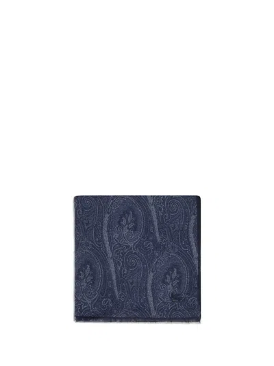 Etro Paisley Scarf In Blue