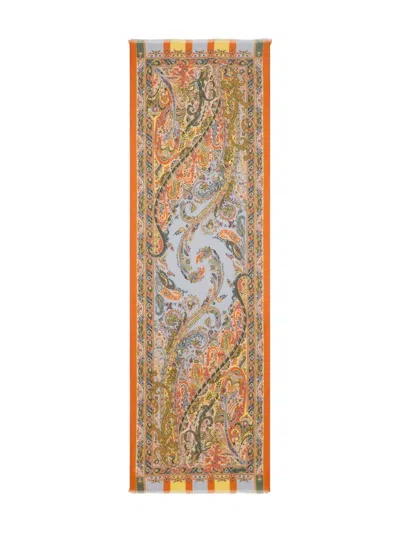 Etro Paisley Scarf In Brown
