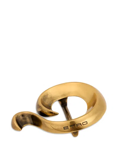 Etro Paisley Scarf Clip In Gold