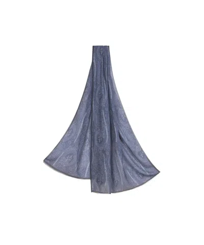 Etro Paisley Scarf In Gray