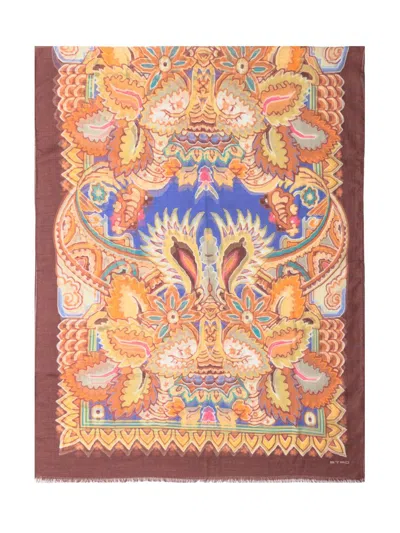 Etro Paisley Scarf In Lightweight Fabric In Multi