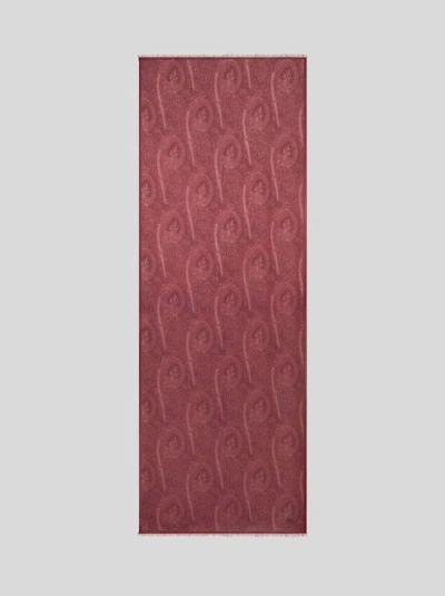 Etro , Paisley Scarf, Man, Red In Pink