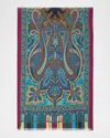Etro Paisley Sheer Silk Scarf In Multi