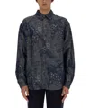 Etro Paisley Pattern Shirt With Chest Pocket In Blue