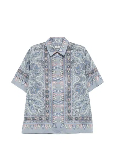 Etro Paisley Shirt In Blue