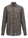 Etro Paisley Pattern Button-down Collar Shirt In Black