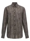 Etro Paisley Pattern Button-down Collar Shirt In Black