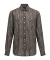 Etro Paisley Pattern Button-down Collar Shirt In Black