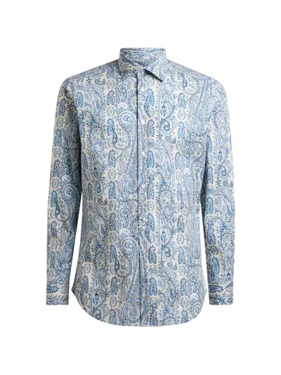 Etro Paisley Shirt In Blue