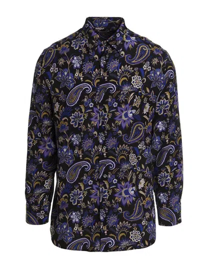 Etro Paisley-print Silk Shirt In Multicolor