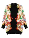 Etro Longline Printed Top With Box-pleat Detail In Neutrals