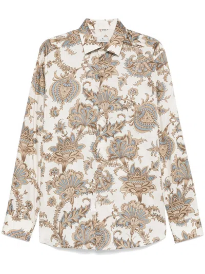Etro Paisley Shirt In Neutrals
