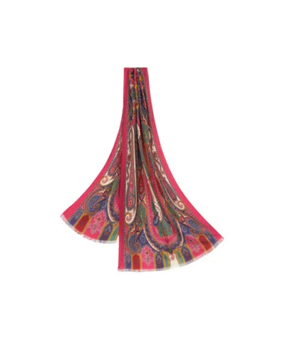 ETRO PAISLEY SILK AND CASHMERE SCARF