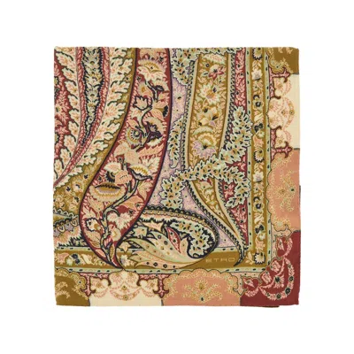 Etro Paisley Silk And Wool Shawl In Multicolor