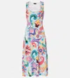 Etro Paisley Silk-blend Midi Dress In Multicoloured