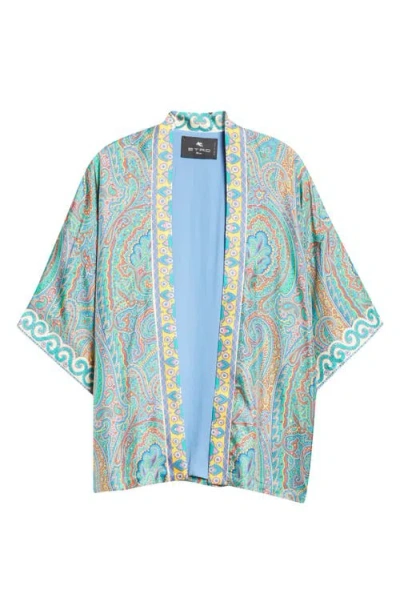 Etro Women's Paisley Print Open Front Jacket In Multicolour