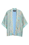 Etro Women's Paisley Print Open Front Jacket In Green Print