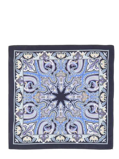 Etro Paisley Silk Pocket Handkerchief In Pattern