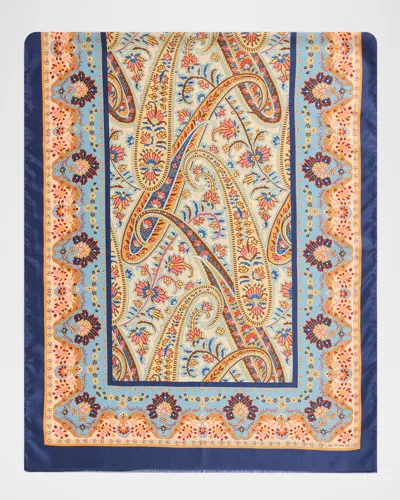 Etro Paisley Silk Scarf In Multi