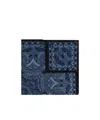 Etro Paisley Silk Scarf In Blue