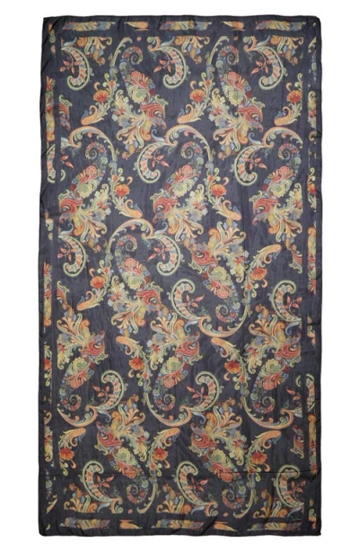 Etro Paisley Silk Scarf In X0887 Print/blue