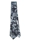 Etro Paisley Silk Tie In 蓝色