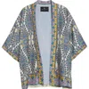 Etro Medallion And Paisley Print Silk Twill Kesa In Stampa F.do Bianco