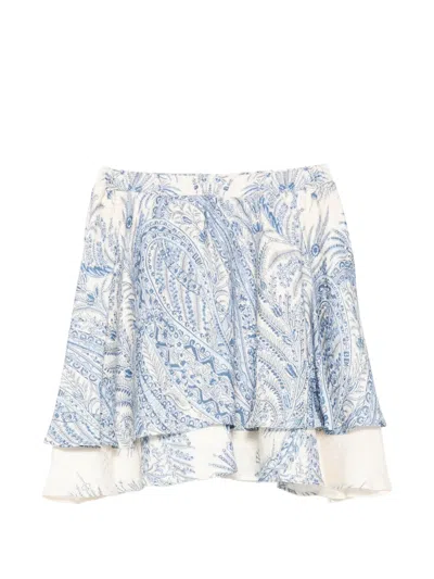 Etro Kids' Paisley Skirt In Blue