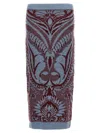 Etro Knit Wool Midi Pencil Skirt In Multicolor
