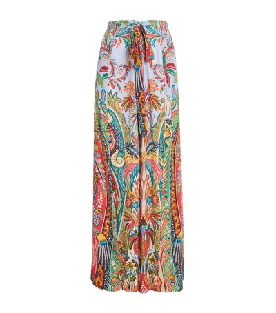 Etro Paisley Split-leg Trousers In Multi