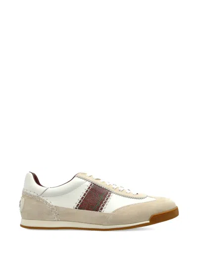 Etro Paisley Stripe Sneakers In Neutral