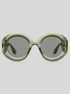 Etro Paisley Round-frame Sunglasses In Green