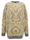 Etro 'paisley' Crew Neck Oversized Jacquard Sweater In Multicolor