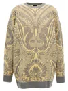 Etro 'paisley' Crew Neck Oversized Jacquard Sweater In Multicolor