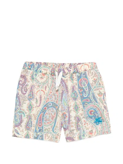Etro Kids' Paisley Swim Shorts In Multi