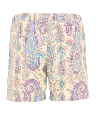 Etro Paisley Swim Shorts In Neutral