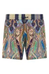 Etro Vibrant Paisley Pattern Boxer Swimsuit In Multi