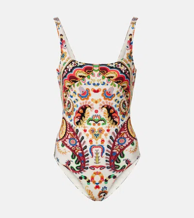 Etro Paisley Swimsuit In Multi