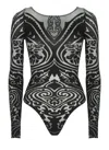 Etro , Paisley Tattoo Bodysuit, Woman, Black, Size L In Grey