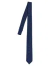 Etro All-over Monogram-pattern Tie In Blue