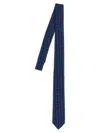 Etro All-over Monogram-pattern Tie In Blue