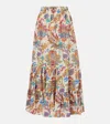 Etro Paisley Tiered Cotton Maxi Skirt