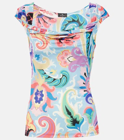 Etro Paisley Top In Multicolour