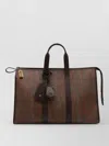 Etro Paisley Travel Bag Leather Trim Tag In Brown