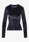Etro Chenille T-shirt With Multicolor Print