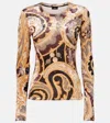 Etro Paisley Velvet Top In Multicoloured