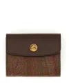 Etro Paisley Pattern Wallet With Compact Design And Slim Shape
